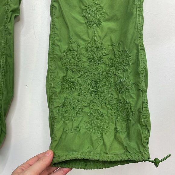 Tommy Hilfiger Y2K Vintage Green Embroidered Pants size 10 - Picture 4 of 16